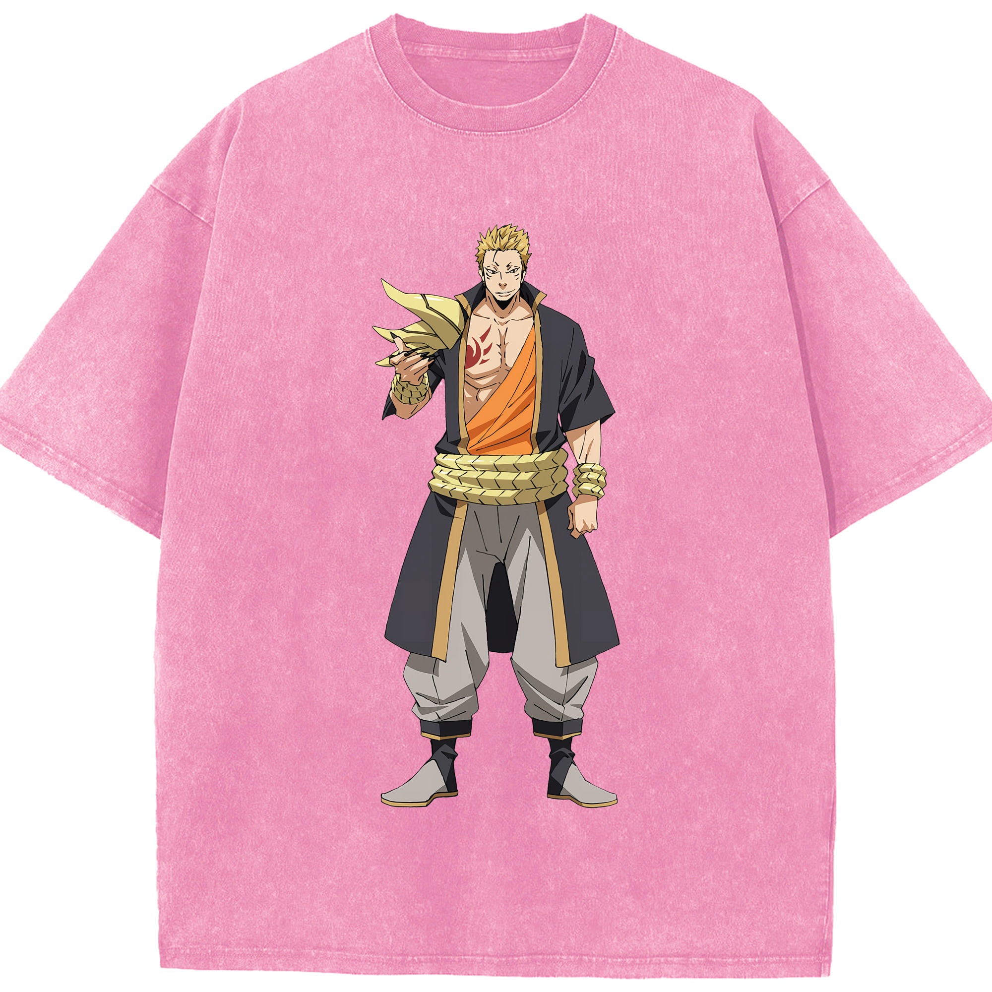 （画像用） 転スラ Regarding Reincarnated to Slime 綿100% ヴィンテージ風 半袖Tシャツ（フロントプリント）